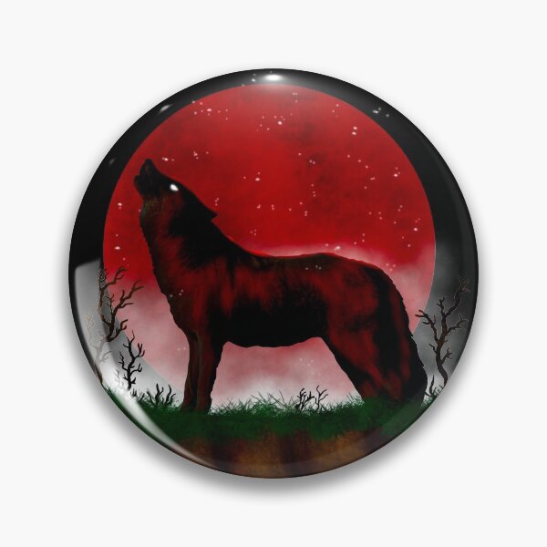Item preview, Wolf and Moon designed and sold by ethnicdrawing.