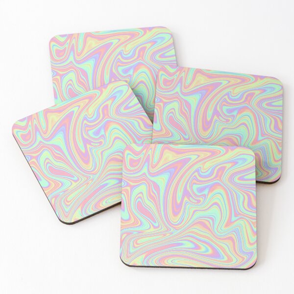 Item preview, Holographic Liquid Marble Effect Rainbow Colors Pastel Pattern designed and sold by Sour Soul.