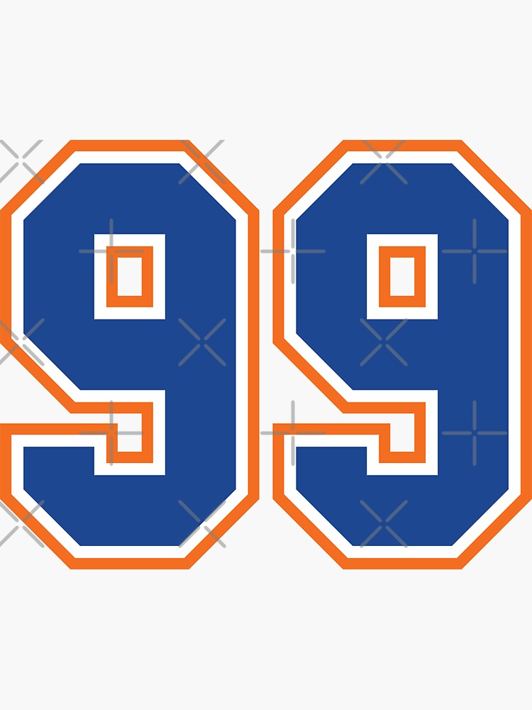 Number 99 Sports Tampa Ninety-Nine Jersey Sticker for Sale by HelloFromAja