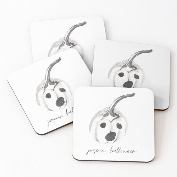 Item preview, Jouyeux Halloween white ghost pumpkin designed and sold by frenchstylehome.