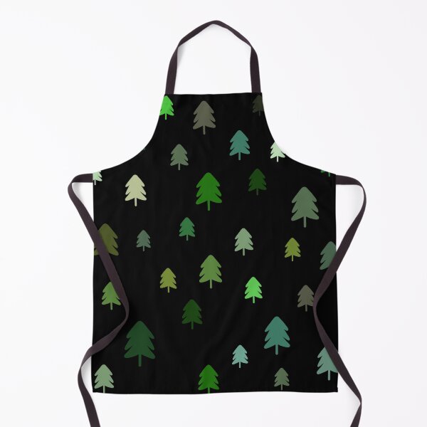 Item preview, Christmas Pine Fir Tree Green Shades on Black designed and sold by OneThreeSix.