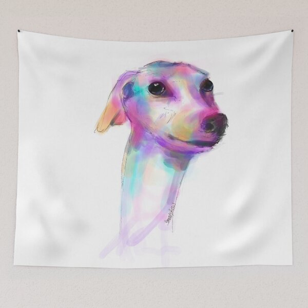 Item preview, The Whippet, Portrait of the cutest dog breed designed and sold by Smurfypixels.