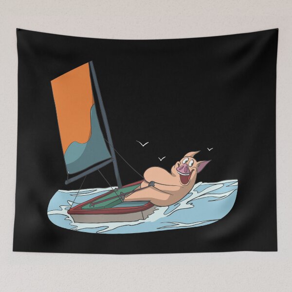 Item preview, One man sailing sailboat designed and sold by Monkey Ful.