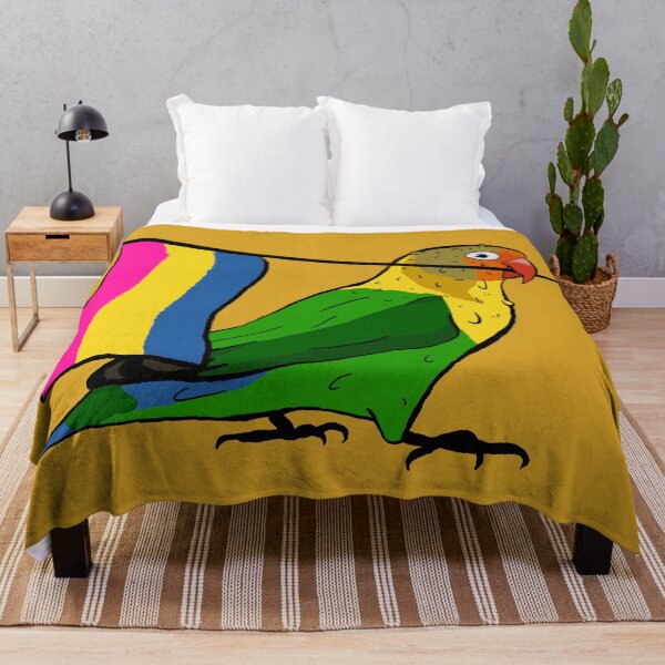 Item preview, Pride parrots - pansexual lovebird designed and sold by RossMakesArt.