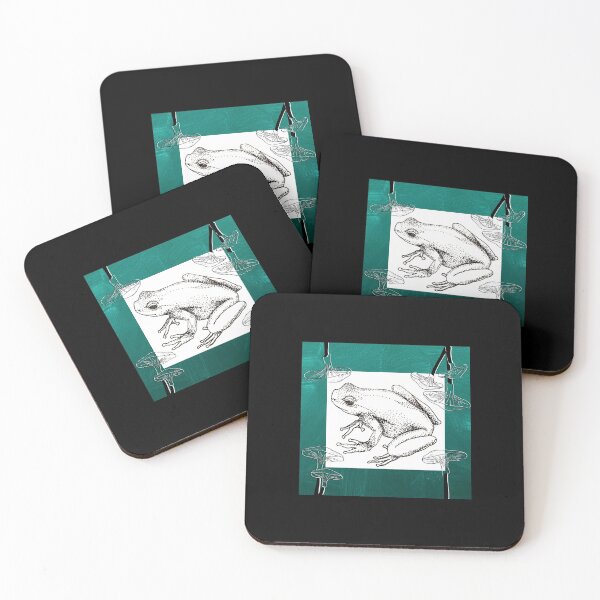 Item preview, Frog Drawing with Mushrooms designed and sold by MaggieCase.