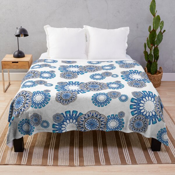 Item preview, Blue Sacred Geometry Pattern designed and sold by Michell Rosenthal.