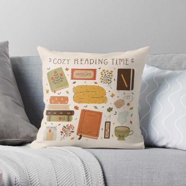 Cozy Reading Time Throw Pillow