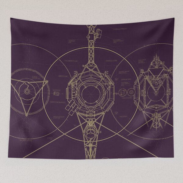 Item preview, Voyager Blueprint - Plum Gold Variant designed and sold by CedarAndCarbon.
