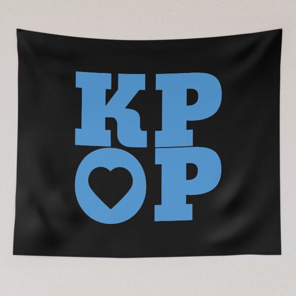 Item preview, KPOP Fan Stan Lover POP ART Text Quote Cute Blue designed and sold by SugarSaint.