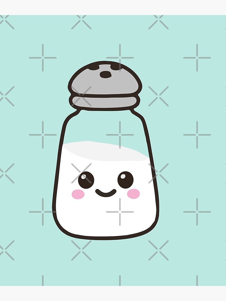 "Cute Salt Shaker kawaii" Framed Art Print by zinaCo | Redbubble