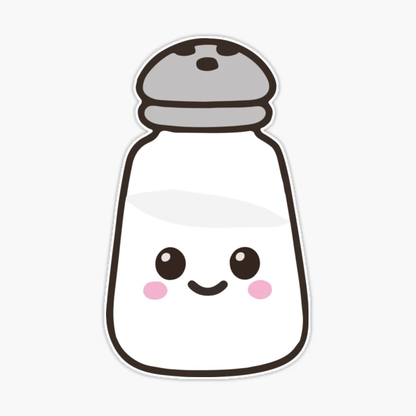 Cute Salt Shaker kawaii Sticker for Sale by zinaCo