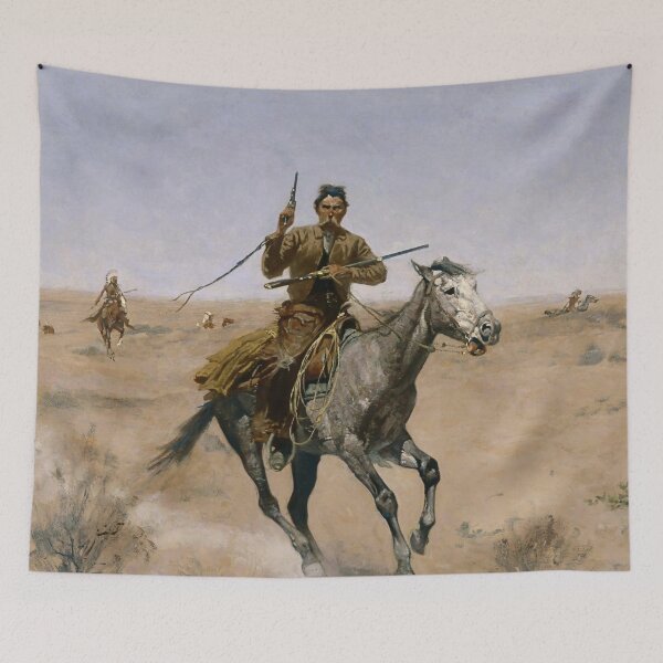 Item preview, The Flight” Western Art by Frederick Remington designed and sold by PatricianneK.