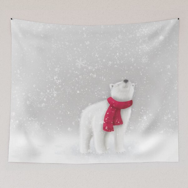 Item preview, Snowflakes Falling Polar Bear designed and sold by Jade Lawley.