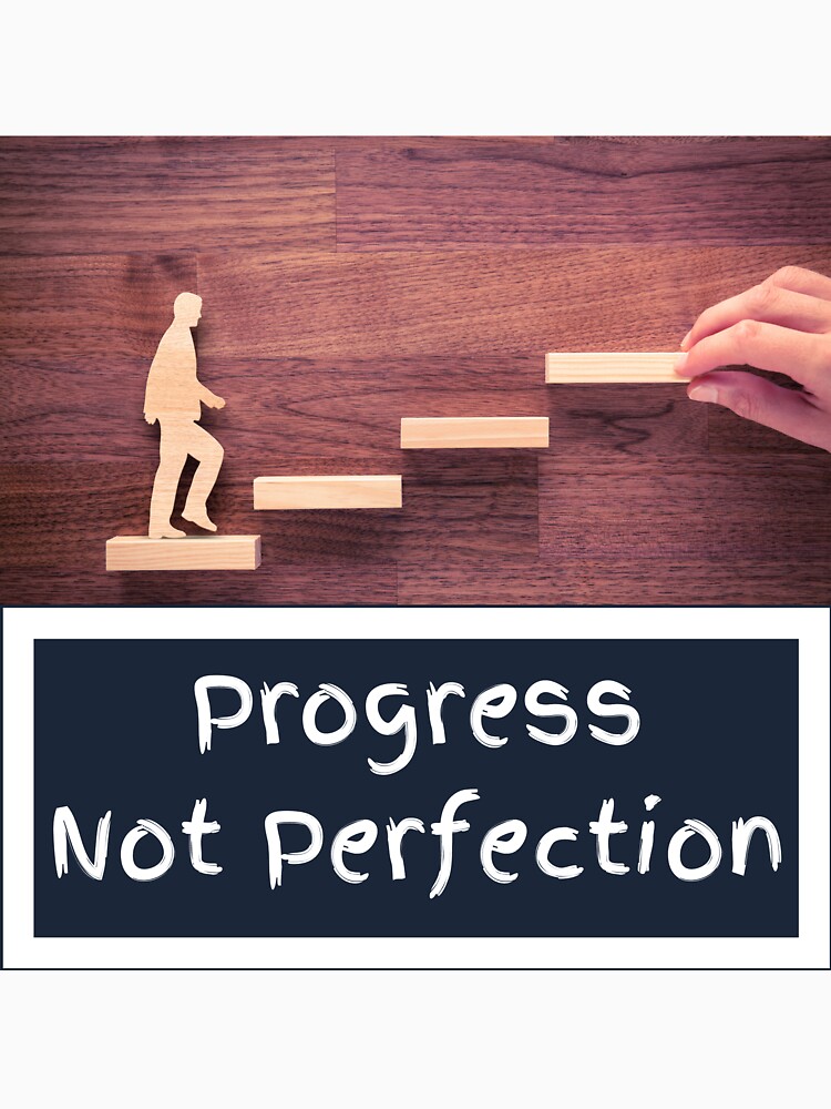 "Sobriety Sayings Progress Not Perfection Recovery Quotes Alcoholic Anonymous AA" Tshirt by