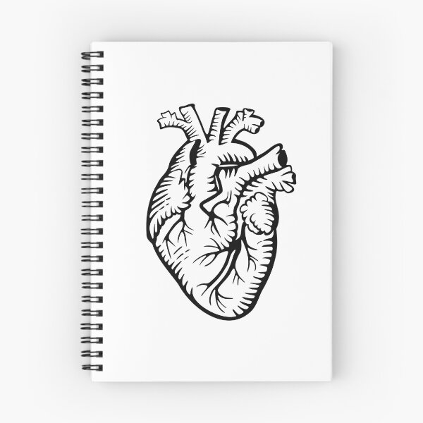 Item preview, Black anatomical heart designed and sold by Jennifer Maghzal Designs.