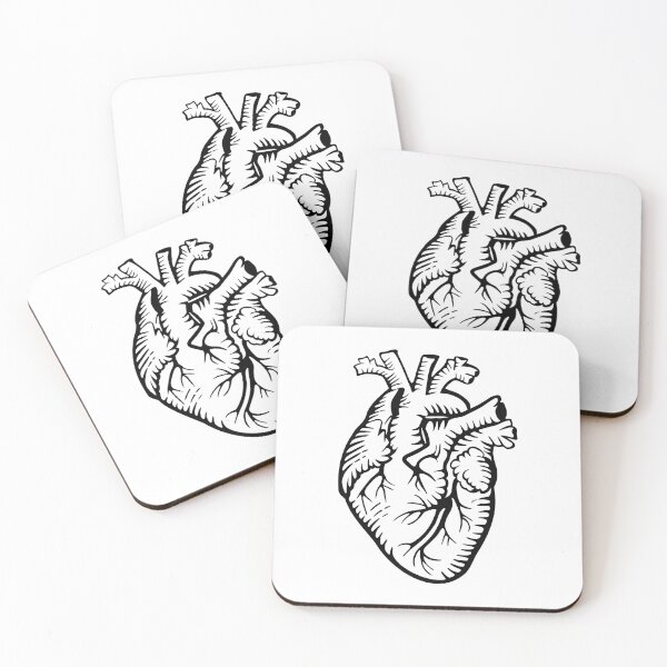 Item preview, Black anatomical heart designed and sold by Jennifer Maghzal Designs.