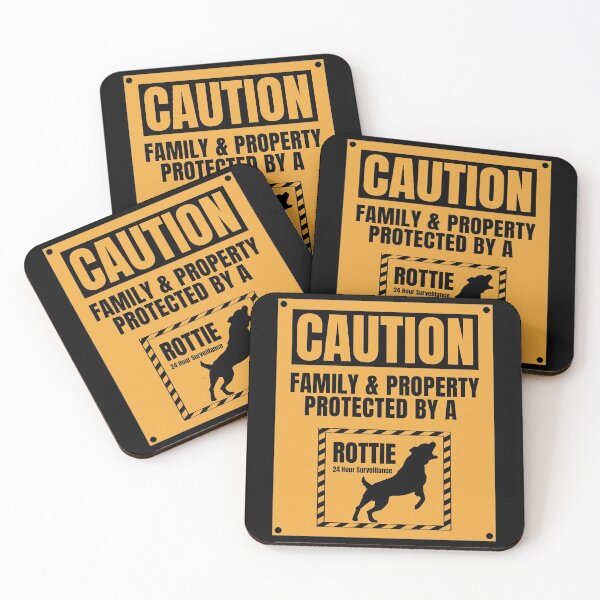 Item preview, Caution Family Protected by Rottie - Cool Rottweiler Shirt designed and sold by Guarddogdrive.