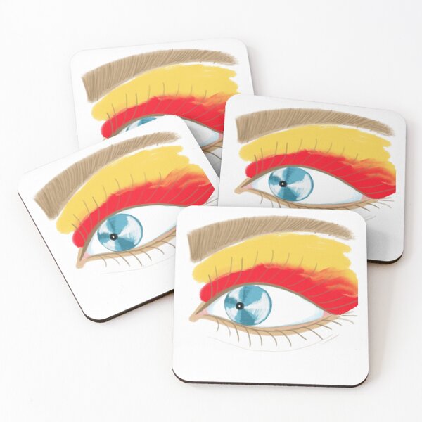 Item preview, A woman eye with red and yellow designed and sold by Nailia Kublashvili.