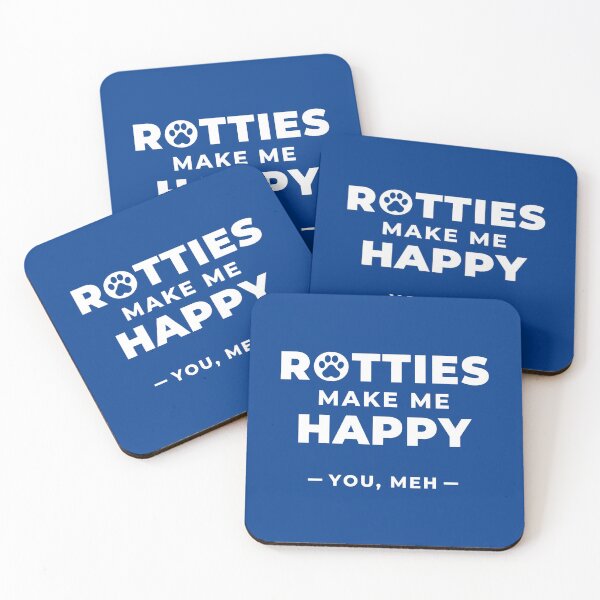 Item preview, Funny Rotties Make Me Happy, You Meh - Rottweiler Shirt designed and sold by Guarddogdrive.