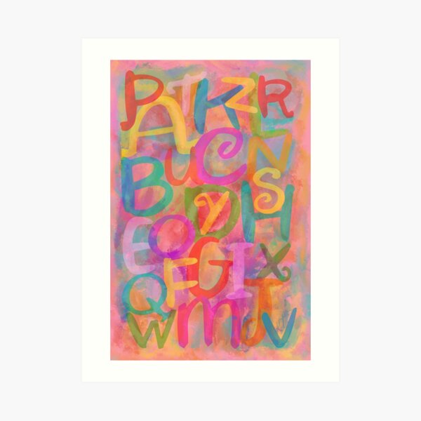 ABC Fruit Jelly Art Print