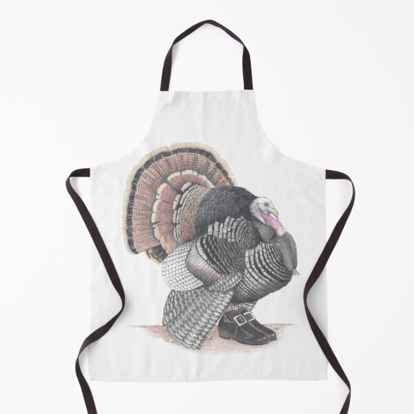 Turkey in Pilgrim shoes Apron