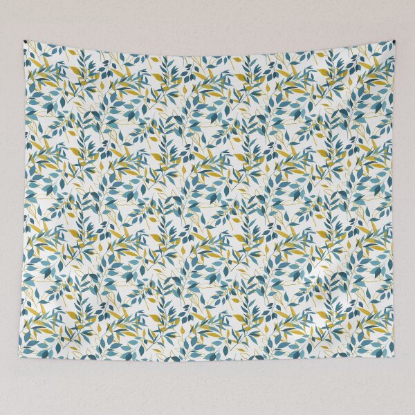 Item preview, Blue and Gold Leaves Pattern designed and sold by LoA-Lady.