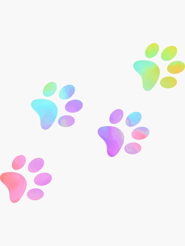 Pastel Paw Prints Vinyl