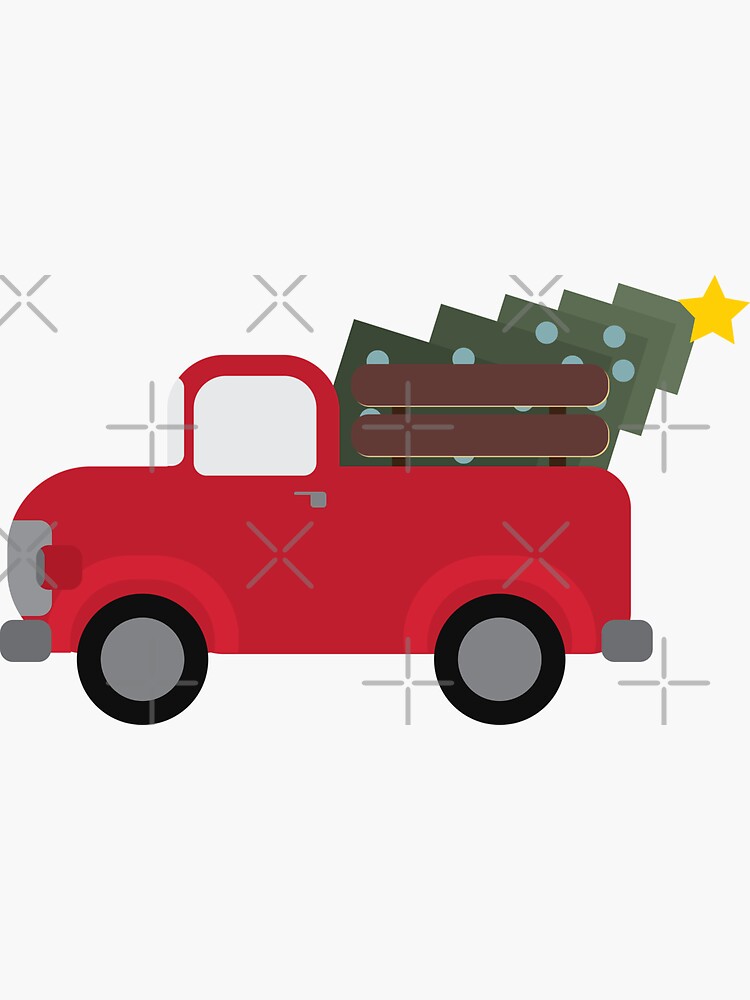Old Christmas Truck, Cute Christmas Truck, Old Timey Truck for Christmas by brainthought