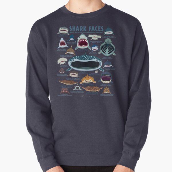 Shark Faces Pullover Sweatshirt