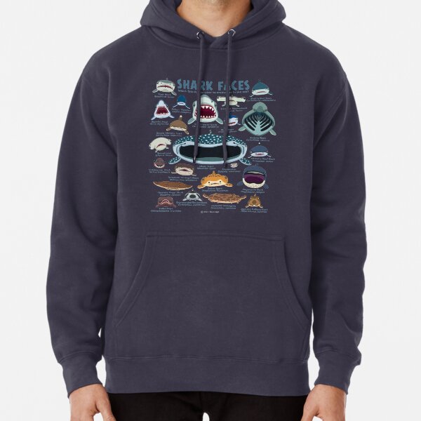 Shark Faces Pullover Hoodie