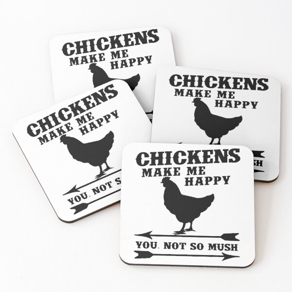 Item preview, Chickens Make Me Happy  Funny Chicken Lover Gifts designed and sold by creativeMOW.