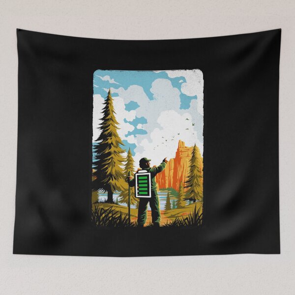 Item preview, Hiking Recharging In Nature Outdoor Battery designed and sold by Tobe Fonseca®.