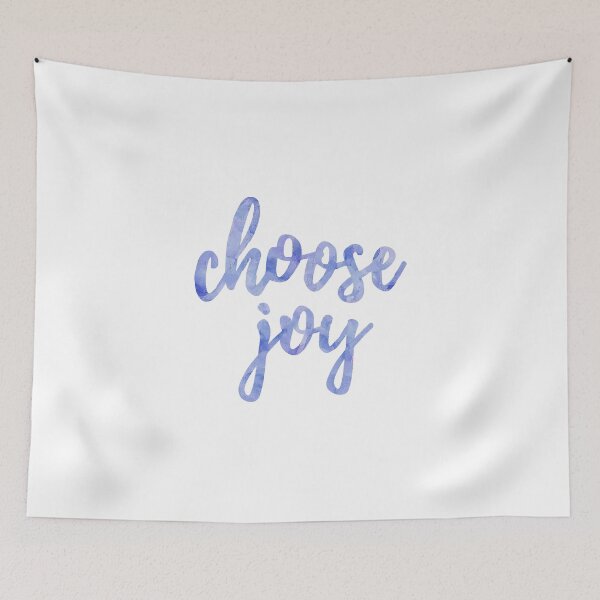 Aperçu de l'œuvre Aquarelle Choose Joy - Bleu créée et vendue par amazingjoy.