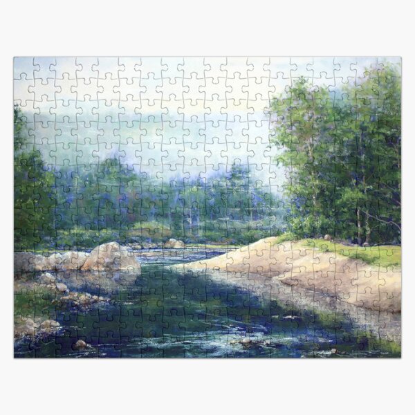 Morning Mist on Mad River Jigsaw Puzzle Jigsaw Puzzle