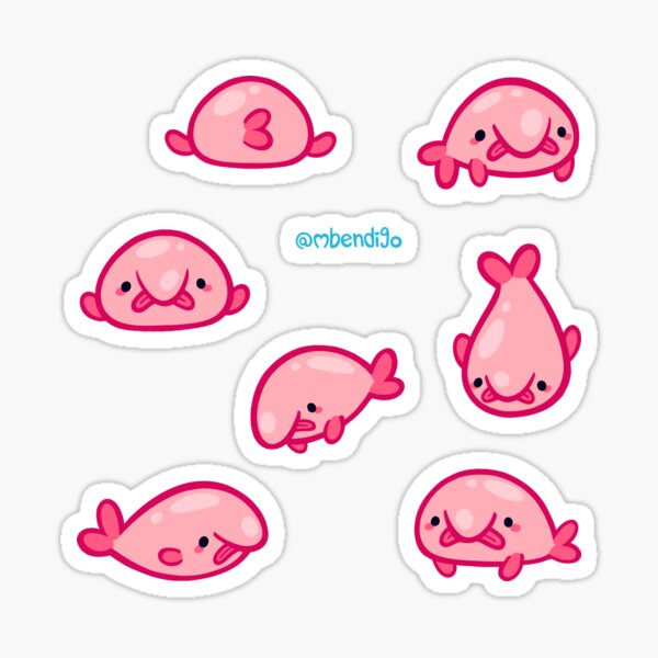 Blob Fish Sticker for Sale by SillyFun