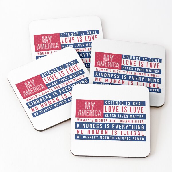 Item preview, My America - Love is Love, Science is Real, Kindness is Everything - Reversed American Flag designed and sold by MoClan-Graphics.