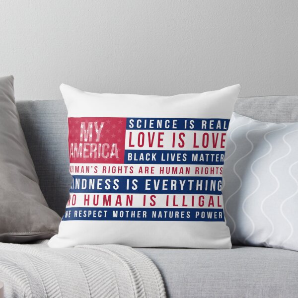 Artikelvorschau, Mein Amerika - Liebe ist Liebe, Wissenschaft ist real, Güte ist alles - Umgekehrte amerikanische Flagge entworfen und verkauft von MoClan-Graphics.