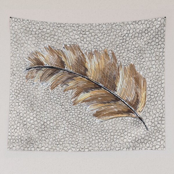 Item preview, Turkey Feather Ink Drawing designed and sold by Michelebuttons.