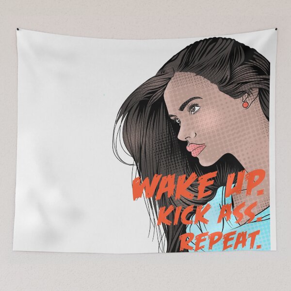 Item preview, Wake up. Kick ass. Repeat. designed and sold by NAT888art.