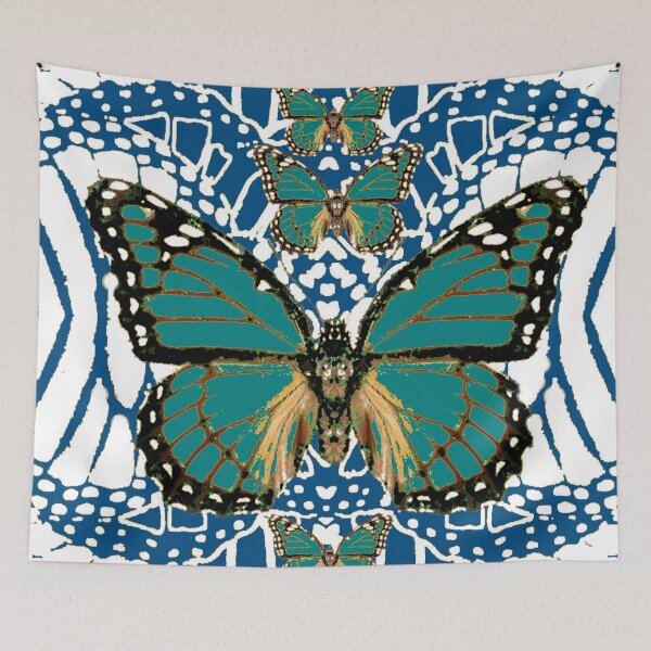 Item preview, TEAL COLOR MONARCH BUTTERFLY MODERN ART designed and sold by sharlesart.