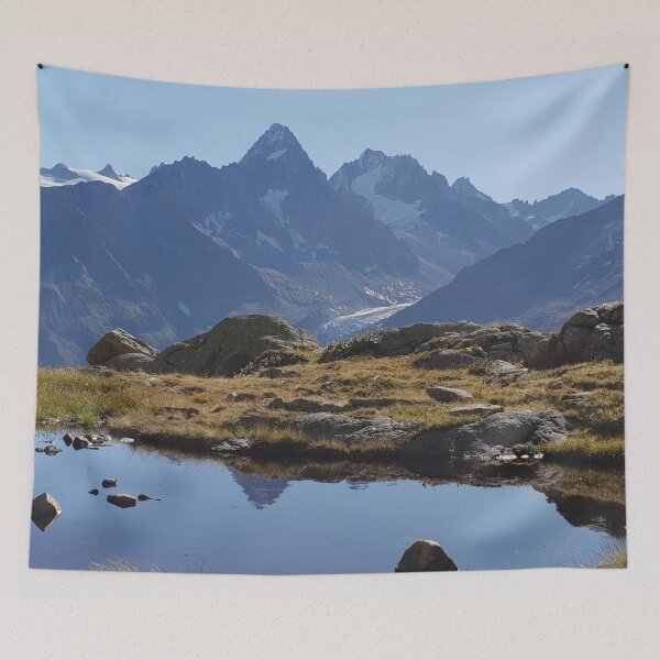 Item preview, The mountains are where you find yourself. Photo and grey text designed and sold by JellyBeenzz.