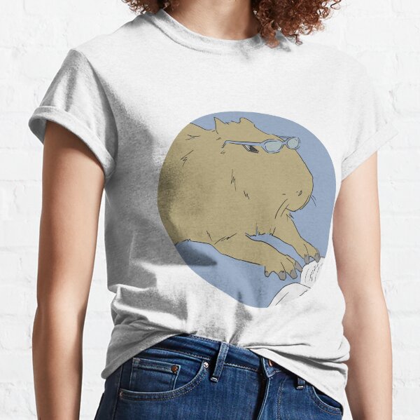 Capybara Reading a Book (BLUE) Classic T-Shirt