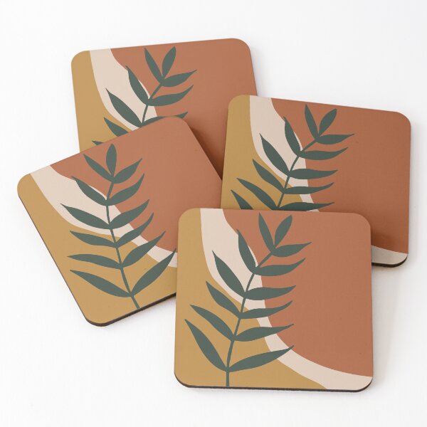 Item preview, Modern Art Leaves Collection Pink, Green, Gold designed and sold by StudioPosies.
