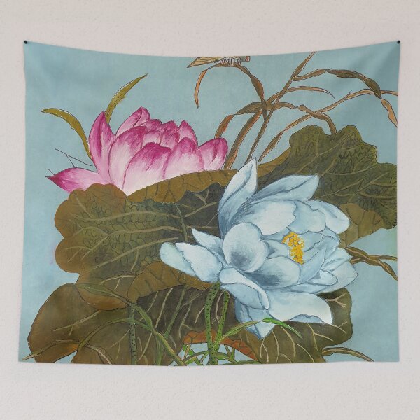 Item preview, Winter Lotus Flower designed and sold by NEWTRO RETRO ART MARKET.