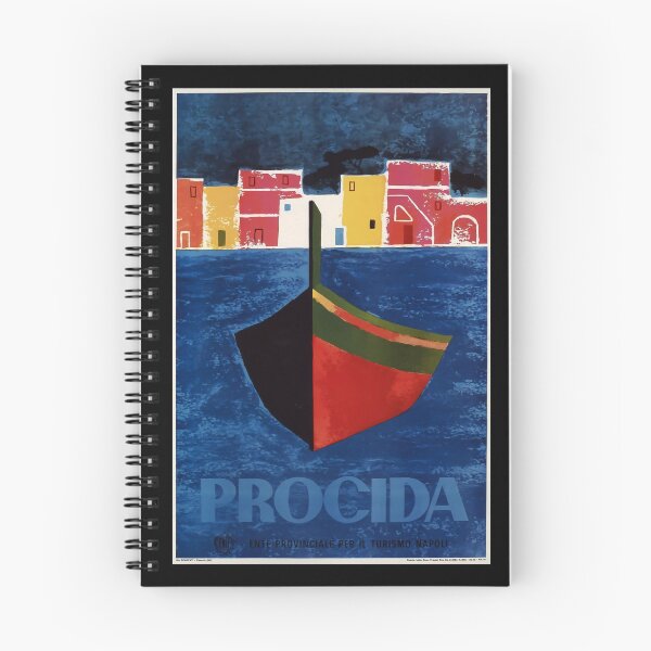 Item preview, Procida retro poster designed and sold by CorasPosters.