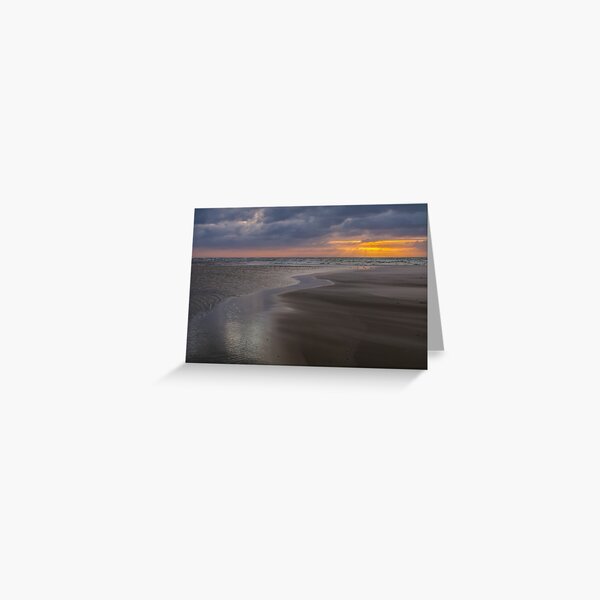 Sunrise over the ocean at the northern tip of Denmark Greeting Card