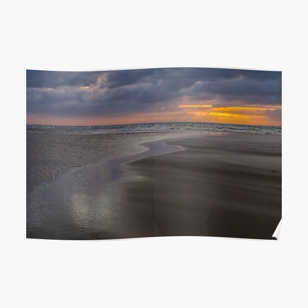 Sunrise over the ocean at the northern tip of Denmark Poster