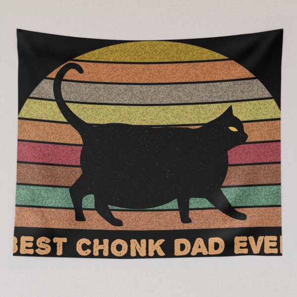 Item preview, Best Chonk Dad Ever Funny Saying Humor Cat Lover Gift designed and sold by JustBeHappyy.