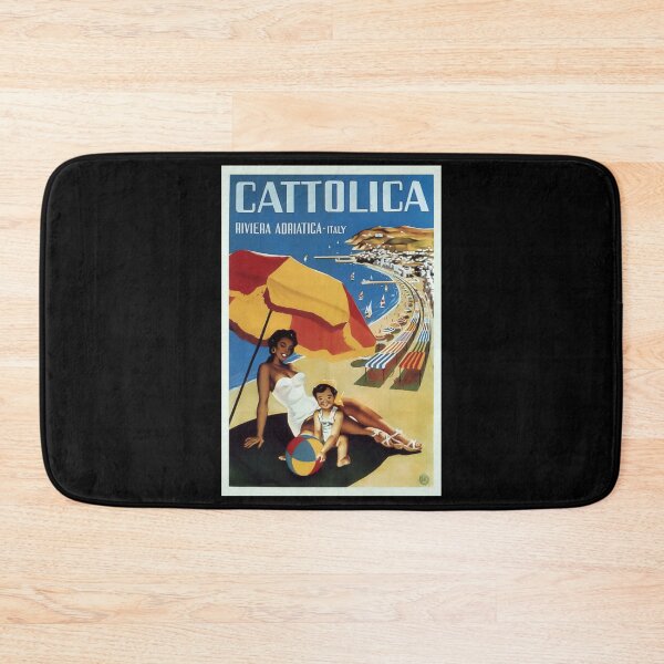 Item preview, Cattolica retro poster designed and sold by CorasPosters.