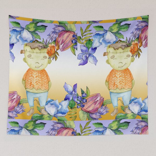 Item preview, Floral Halloween Monster designed and sold by Iskybibblle.